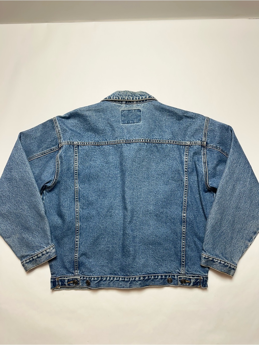 Vintage 90s County Seat Denim Trucker Jacket Made In Hong Kong 100% Cotton XL - Picture 2 of 9